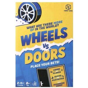 FORMAT GAMES Wheels VS Doors Place Your Bets! Game Ages 8+ 2-4+ players NEW